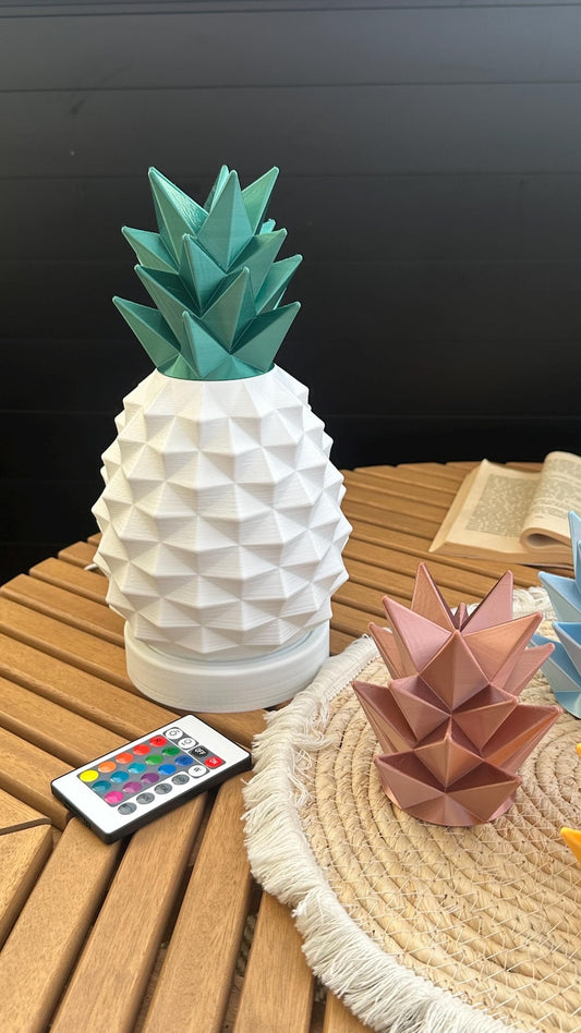 Lampe ananas blanc mat