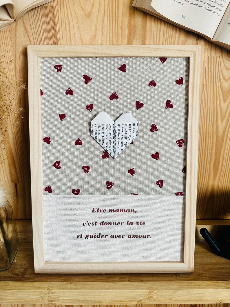 Cadre décoratif origami "Maman"
