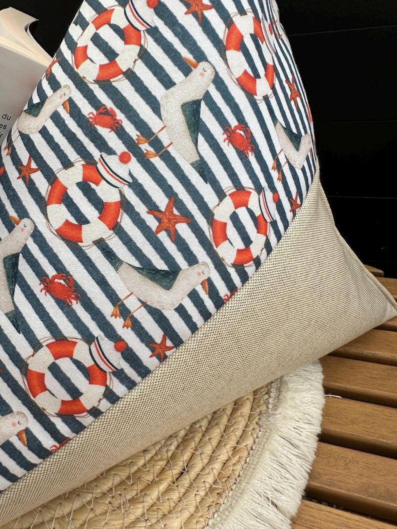 Coussin de lecture Mouettes