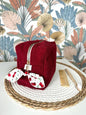 Trousse de toilette en velours Cerises