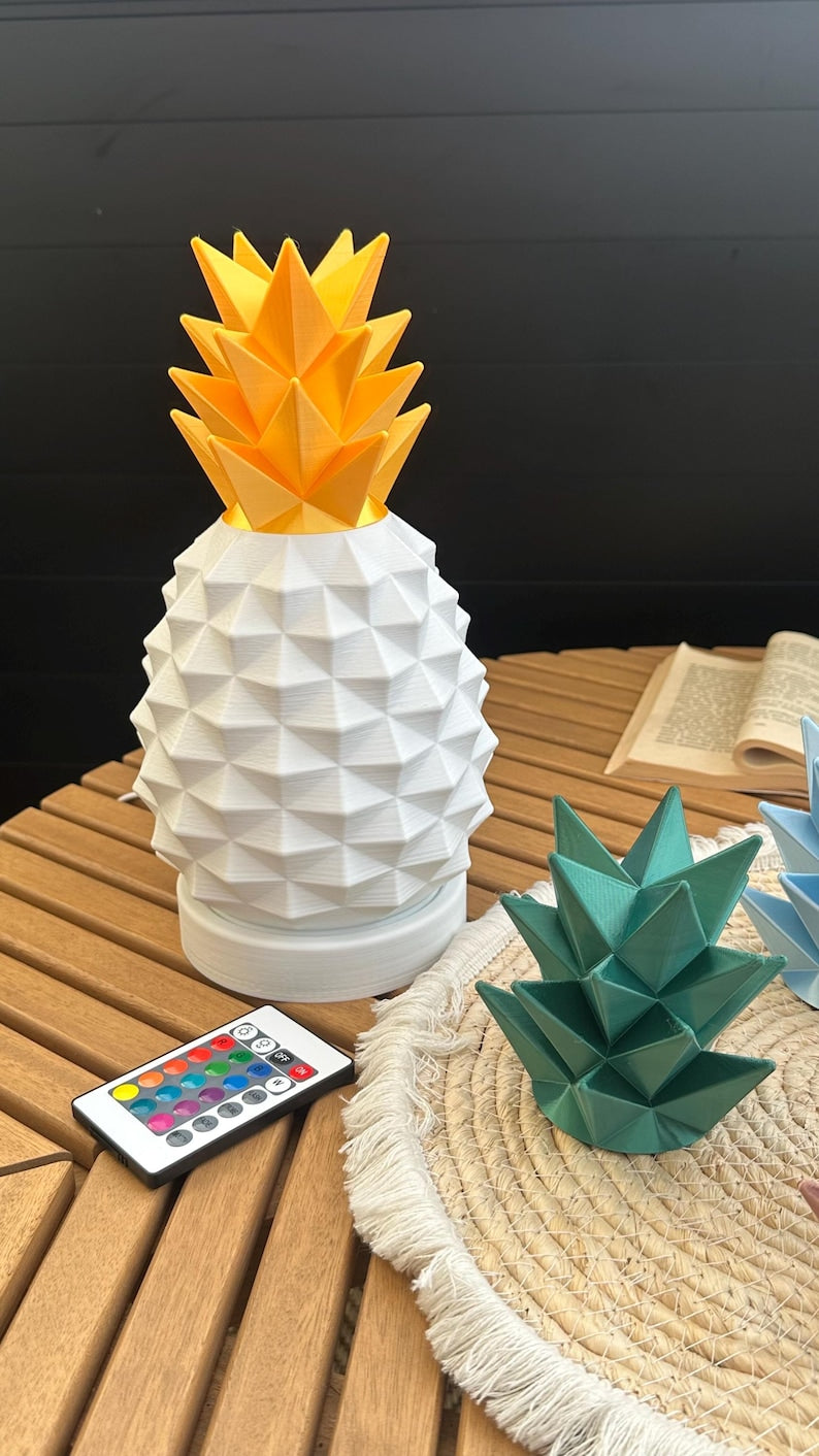 Lampe ananas blanc mat