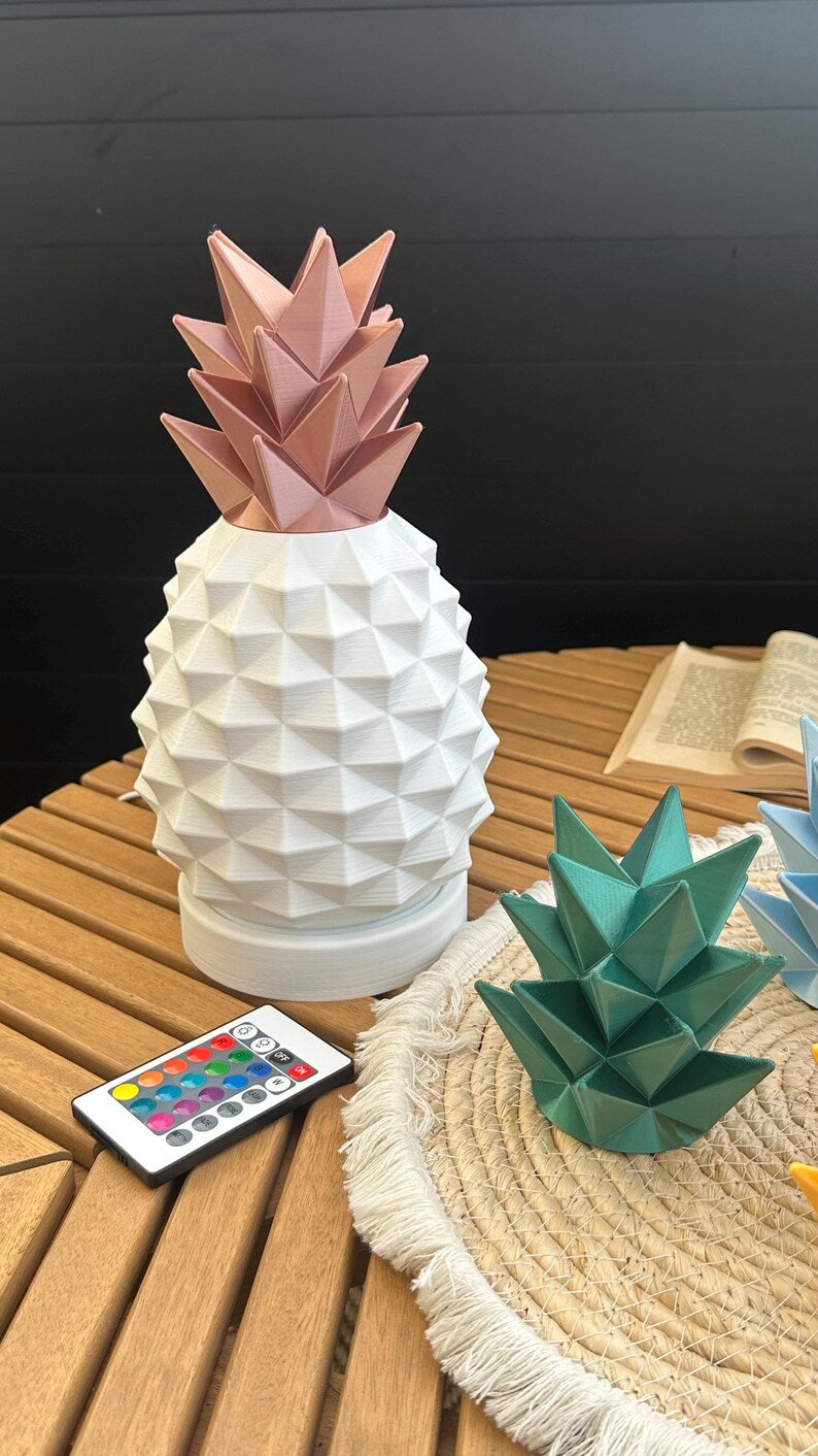 Lampe ananas blanc mat