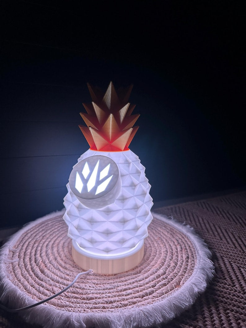 Lampe ananas blanc mat