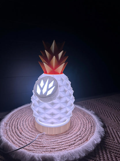Lampe ananas blanc mat