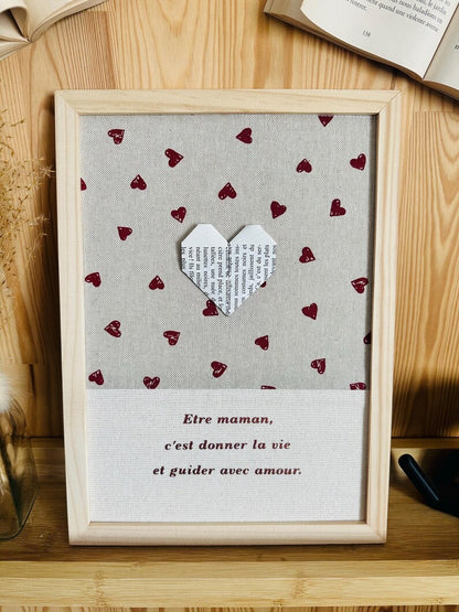 Cadre décoratif origami "Maman"