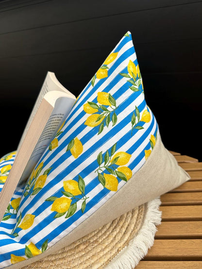 Coussin de lecture Citrons