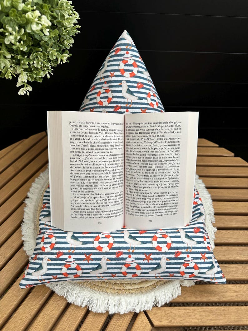 Coussin de lecture Mouettes